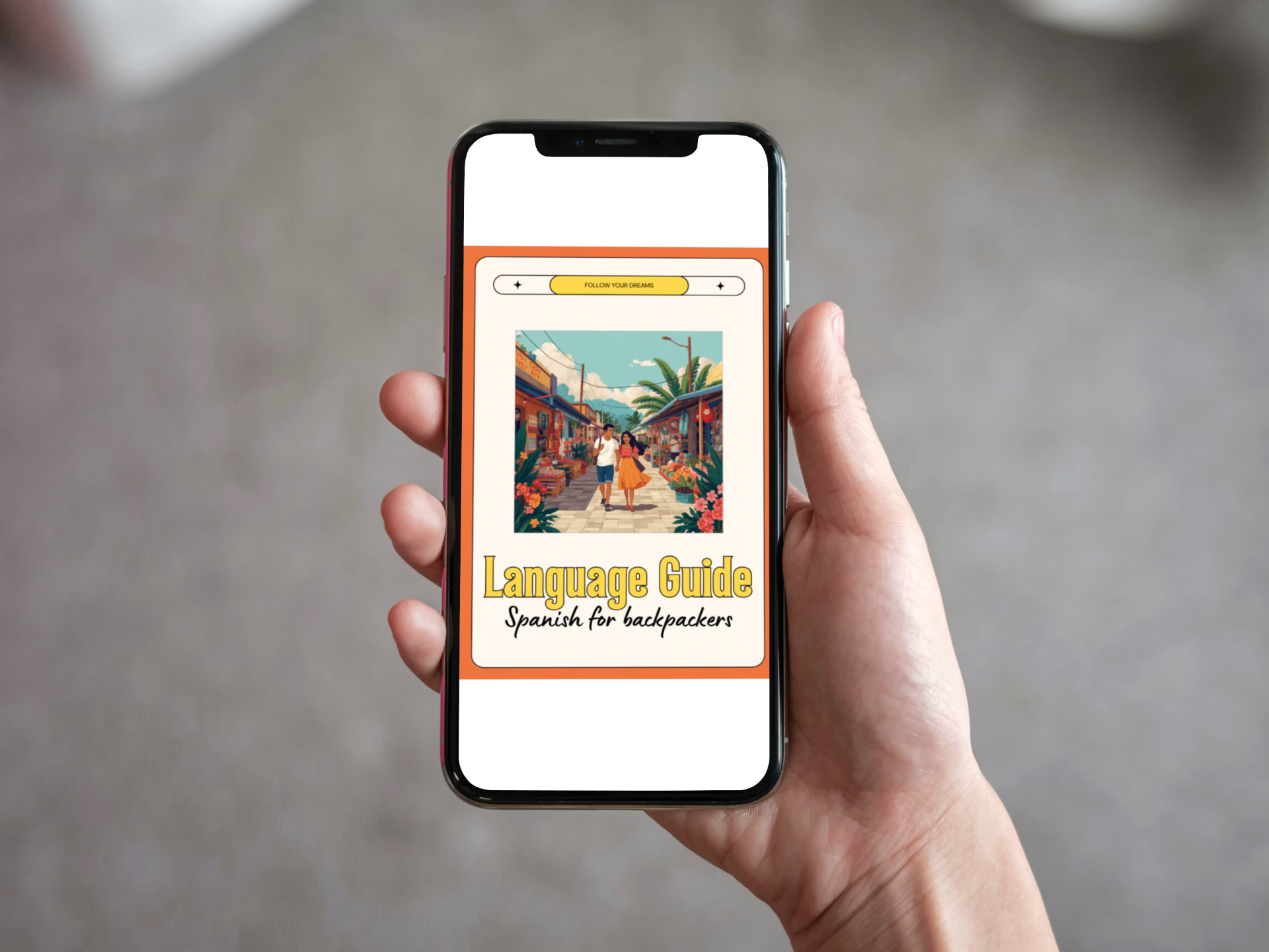 Language Guide Spanish op een telefoon